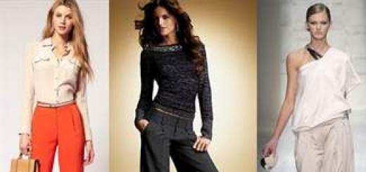 Was trägt man zu weiten Hosen: Empfehlungen, Fotos Stylische weite Hosen für Damen