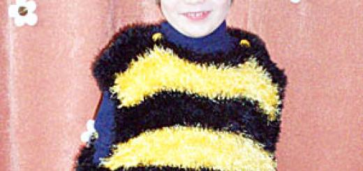 Vlastnoručne pletená karnevalová čiapka ku kostýmu včielky