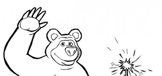 Kolorowanki z kreskówki Masza i niedźwiedź Kolorowanki z kreskówki Masza i niedźwiedź