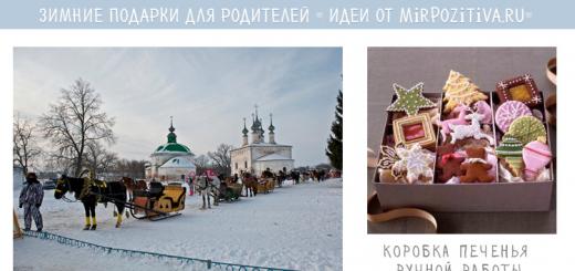 Darček pre rodičov na nový rok Návšteva ruského kúpeľa